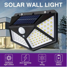 Вуличний світильник із датчиком руху та сонячною батареєю