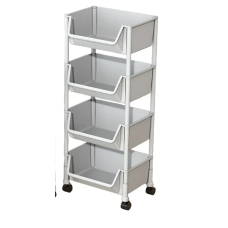 Полиця-кошик пересувна пластикова 4-ярусна МКС-309