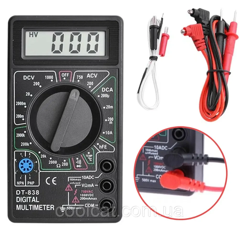 Тестер, мультиметр DT-838 цифр