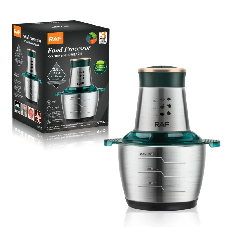 Подрібнювач 1000 Вт 3 л. метал RAF 7030