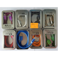 Кабель USB iphone, переплетення шкіри металеве паковання С1