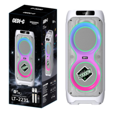 Акумуляторна блютуз-колонка 2*8“ 200 Вт GD-2231