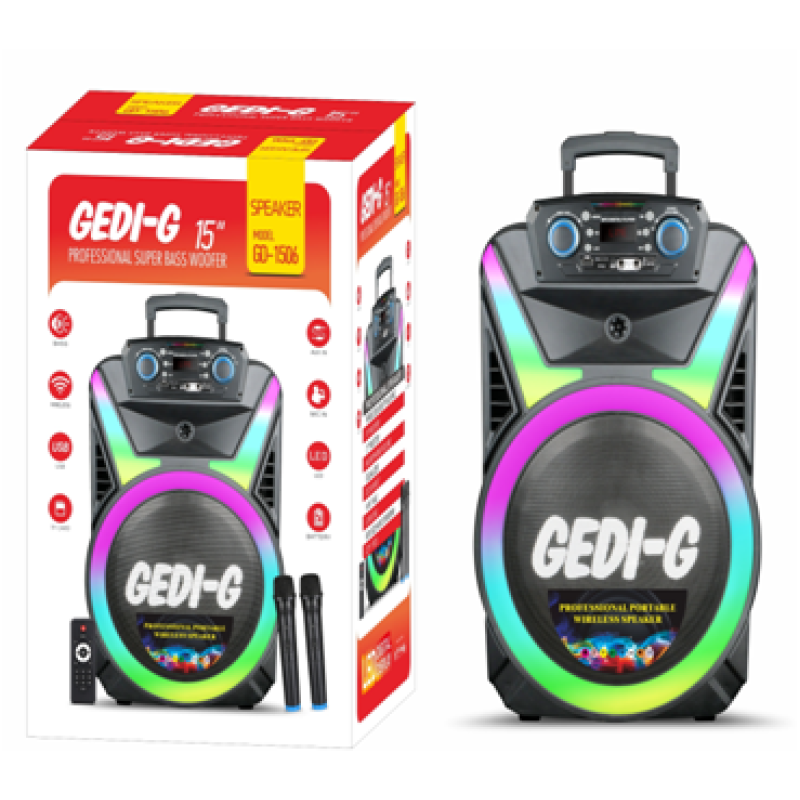 Акумуляторна блютуз-колонка 15“ GD-1506