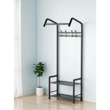Вішалка-гардеробна чорна металева МКС-306